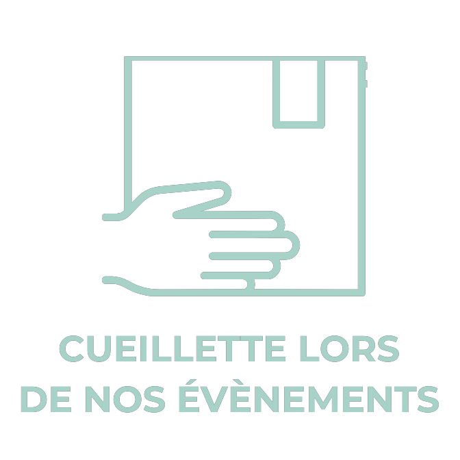 pictogramme de cueillette lors d'événements YZ et collaborateurs